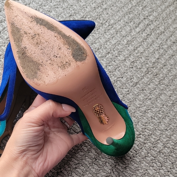 Aquazzura Vibrant Blue and Green Heels - Picture 5 of 6